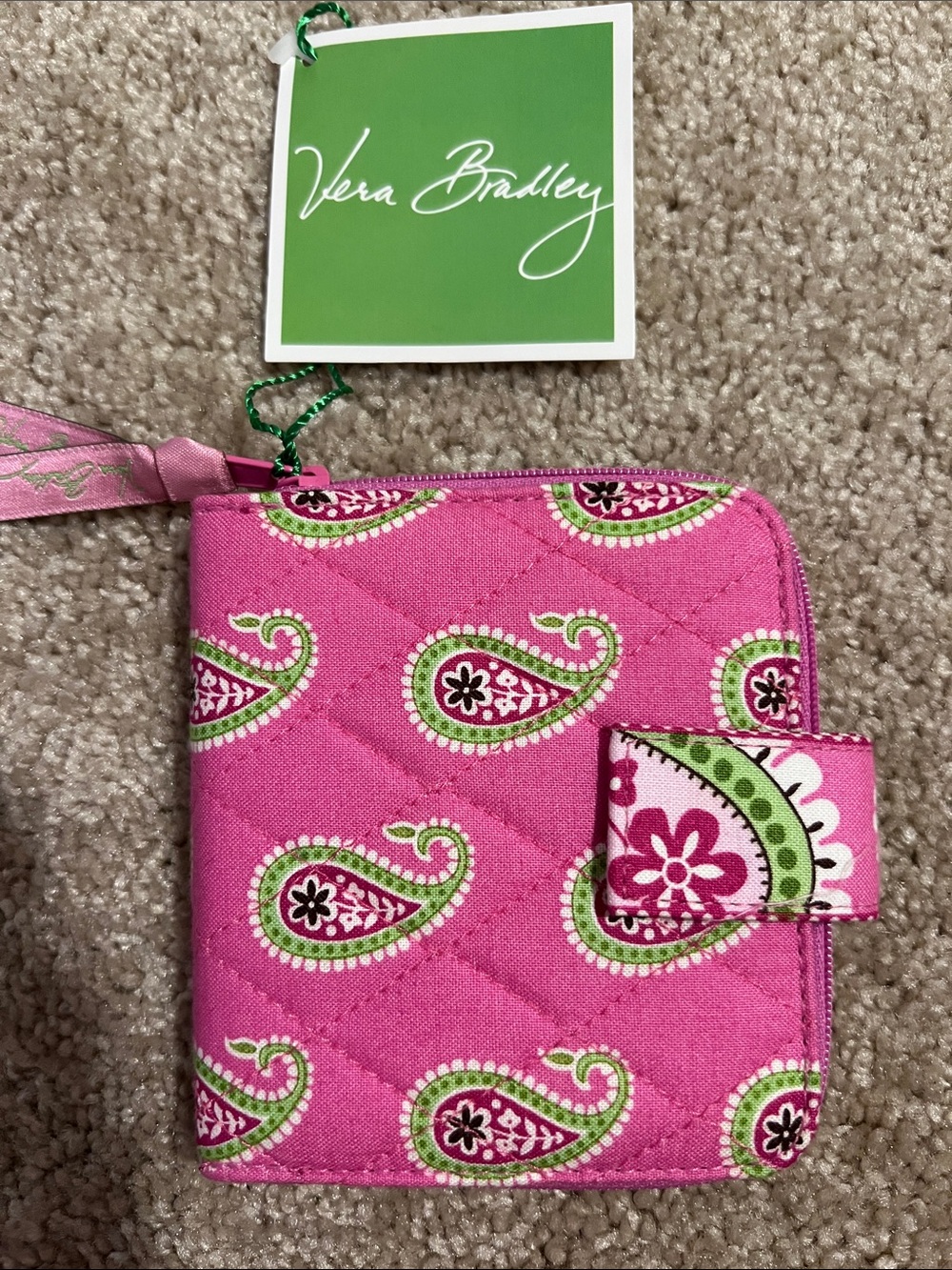 NWT Vintage Vera Bradley mini zip wallet in Bermuda